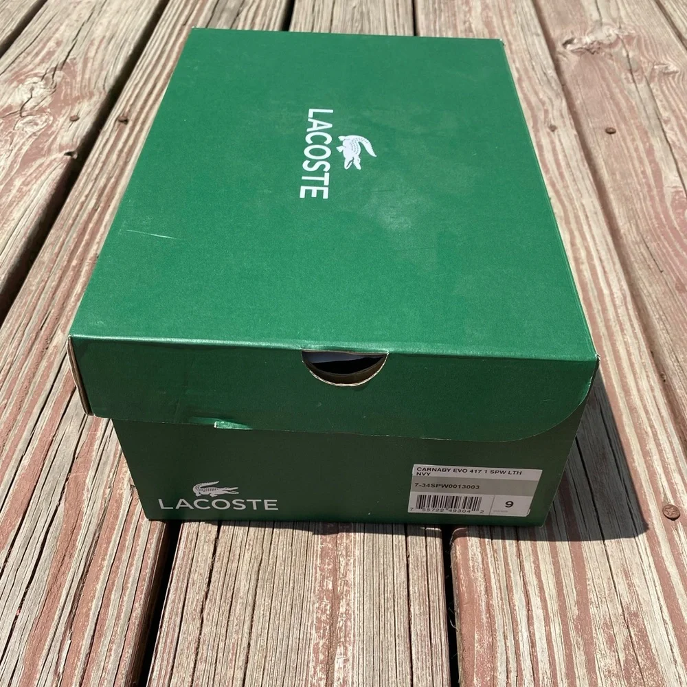 NWT Lacoste Low-Top Casual Minimalist Sneakers Navy Blue Size 9